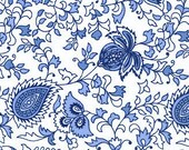 Home Decor Fabric Yardage- Blue Floral by Fabric Finders- 1 Yard