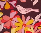 Designer  Fabric Yardage -Valori Wells-Jenaveve Linen Collection-Floral Birds-Free Spirit Fabrics-1 Yard