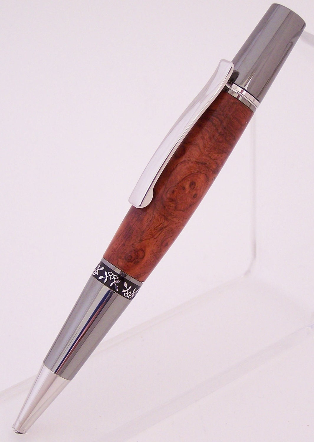 Amboyna Burl Wood Elegant Beauty Ballpoint Pen (Handmade in USA)