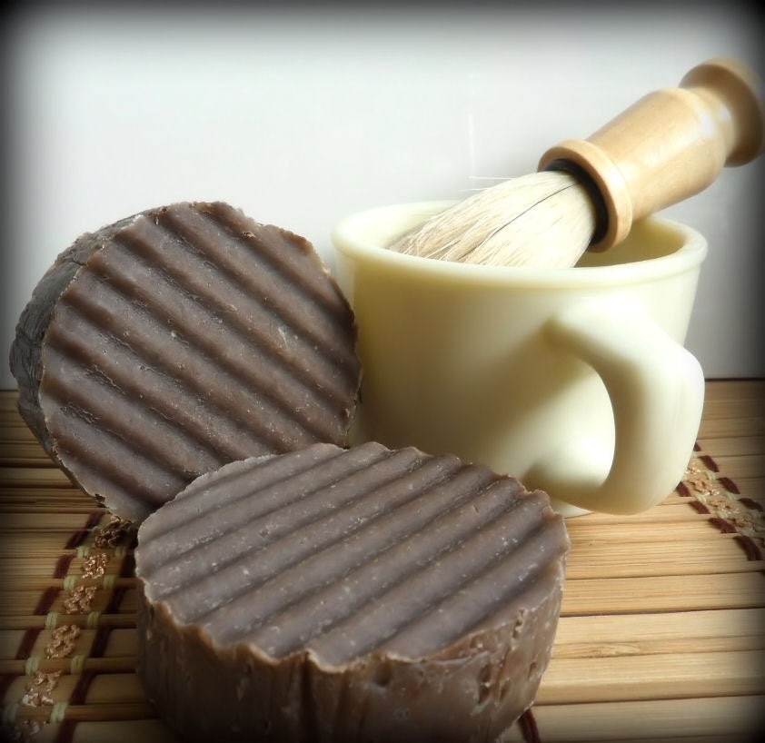 SHAVING Soap - essential oil blend - hot process - all natural - for Men