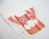 Pink Monster Mini Note Card