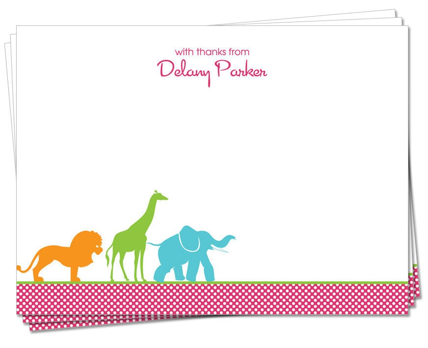 PRINTABLE - Thank You Notecard - Custom colors available (We Bought A Zoo)