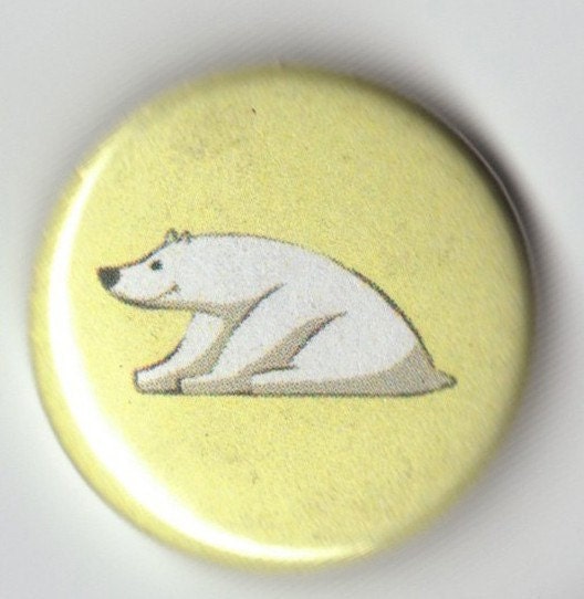 Josh the Bear 1 inch pin Style 2