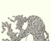 female figure pen illustration