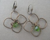 Wire Wrapped Flower Earrings