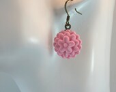 Pink Flower Earrings