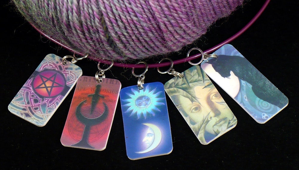 Pagan Wiccan stitch markers