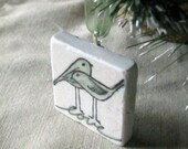 Love Birds Christmas Holiday Ornament, Sage Green, including Gift Box, Ready to Ship