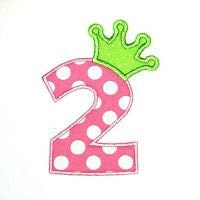 Number with Princess crown SS tshirt or onesie