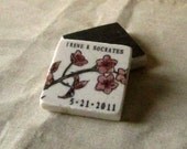 Cherry Blossom Wedding Favors, Save the Date Magnets, Set of 55