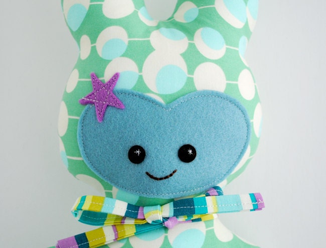 Green and Blue Fabric Super Hero with Cape