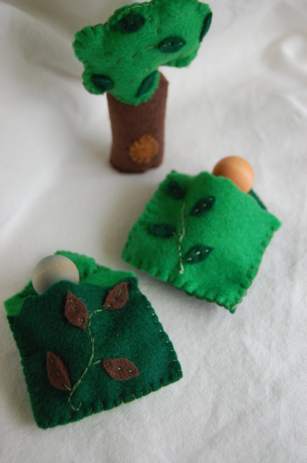 Hand dyed Wood Peg Doll with Felt Sleeping Bag (SALE)