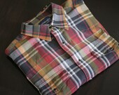 vintage mens plaid shirt western style 80s