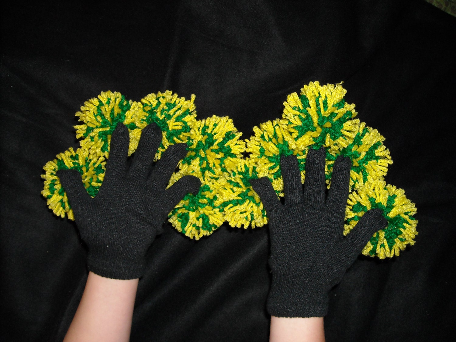 colorful pom pom gloves