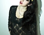 The Lucia Vamp vintage lace maxi dress