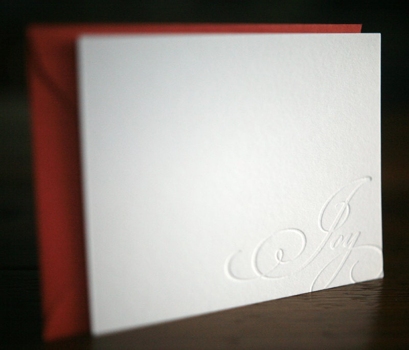 Letterpress Stationery - Joy Letterpress Notes