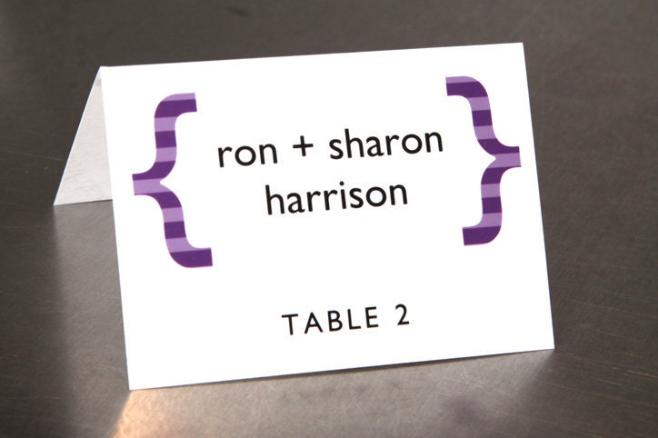 Wedding Place Cards Escort Cards or Seating Cards Bracket of Love Custom Made