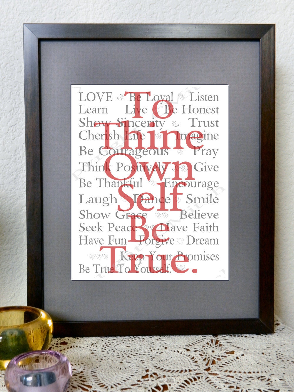 Printable To Thine Own Self Be True Digital Download Inspirational Words PDF