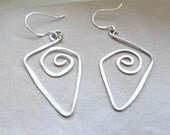 Silver Tears HandMade Silver Geometric  Dangle Earrings