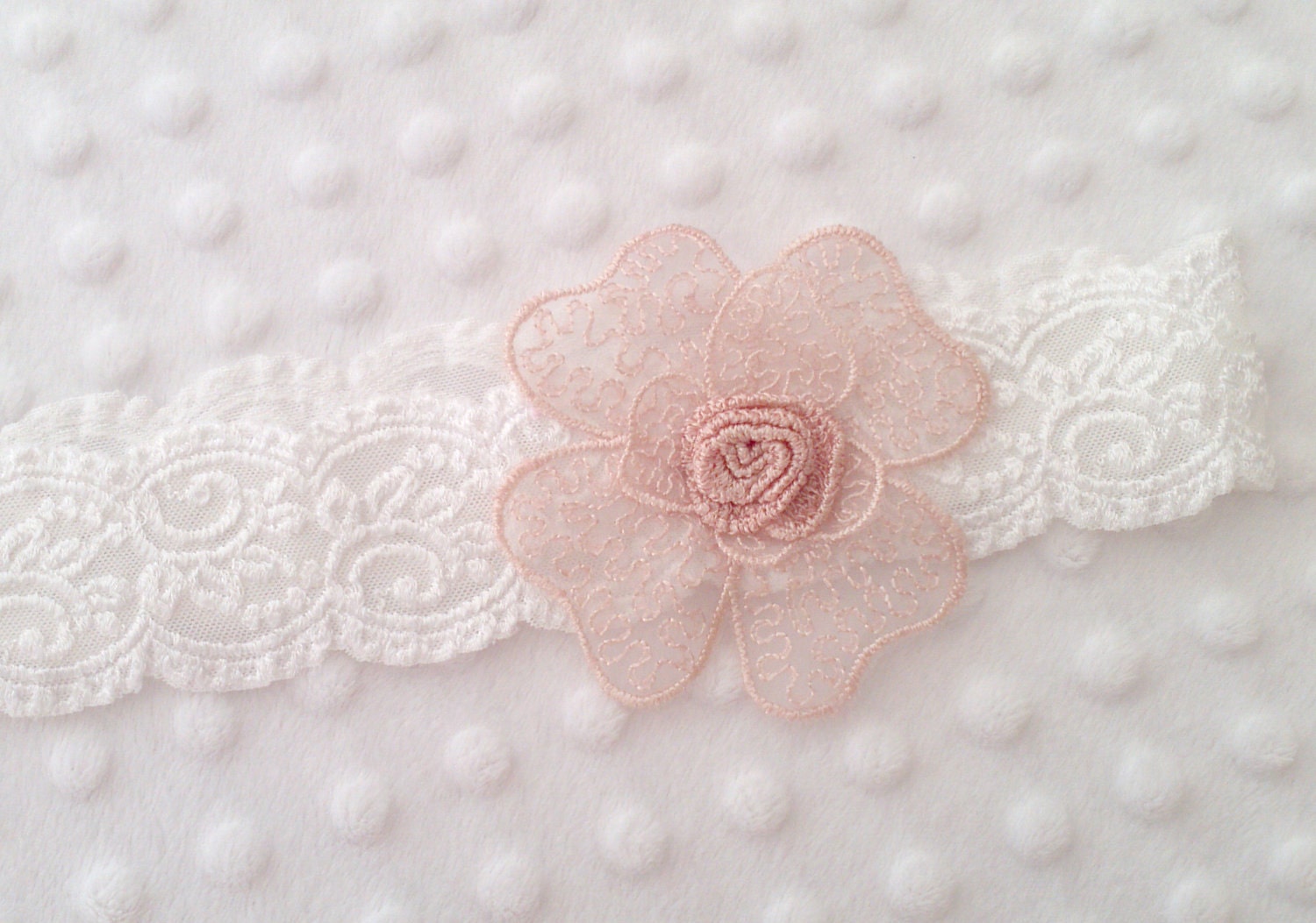 SPRING SALE - Scalloped Stretch Lace Headband - CamiGBoutique