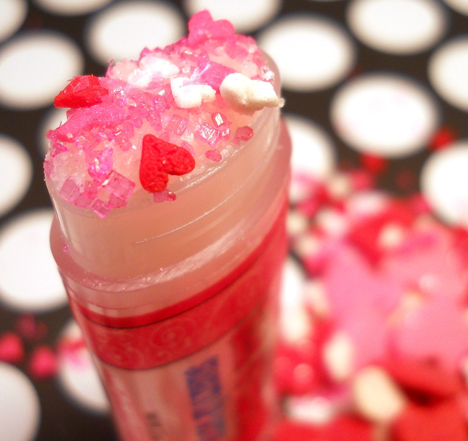 Queen of Hearts Strawberry Sugary Lip Scrub - Handmade Exfoliating Sugar Lip Scrub