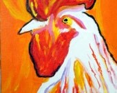 A rooster Painting 8X10