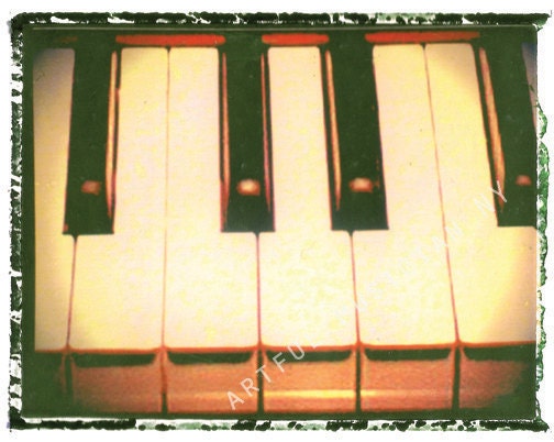 piano keys art print 5 x 7  polaroid