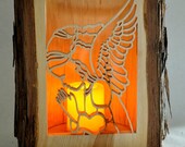 Angel Votive, Rustic Luminary, Nightlight