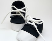 Converse inspired black and white lace ups - OnlyLittleOnce