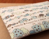 Woodland Creatures Japanese Linen Zipper Bag 8"