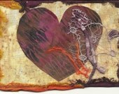 Valentine Heart Postcard Purple Passion