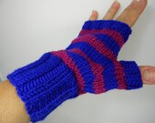 Fingerless gloves, knit hand warmers, mittens, texting gloves in merino-