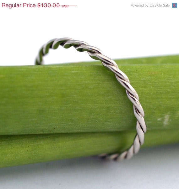 White Gold Twist- 14k band