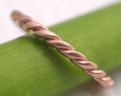 2mm Pink Gold Twist- 14k band