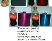 6 Pack of 18 Ounce LARGE Color Flasks Plus 6 FREE Flask Funnels and FREE Custom Lasering and In-Country Priority Mail Shipping