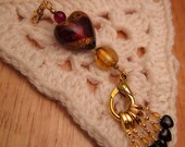 6 Piece Stitch Marker Set with Fob - Fire