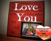 Sweethearts Storyboard, Custom Picture Frame Gift, LOVE, Love You, Valentine's Day, Engagement, Wedding, Sweethearts