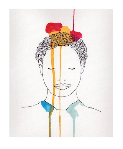female portrait giclee print