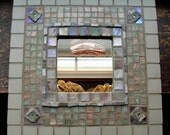 Mosaic Mirror in Gray Green