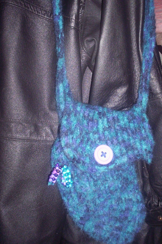 Ocean Blue Felted purse