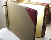 Vintage Ledger Book - Fabulous Old Canvas Hard Front and Back -