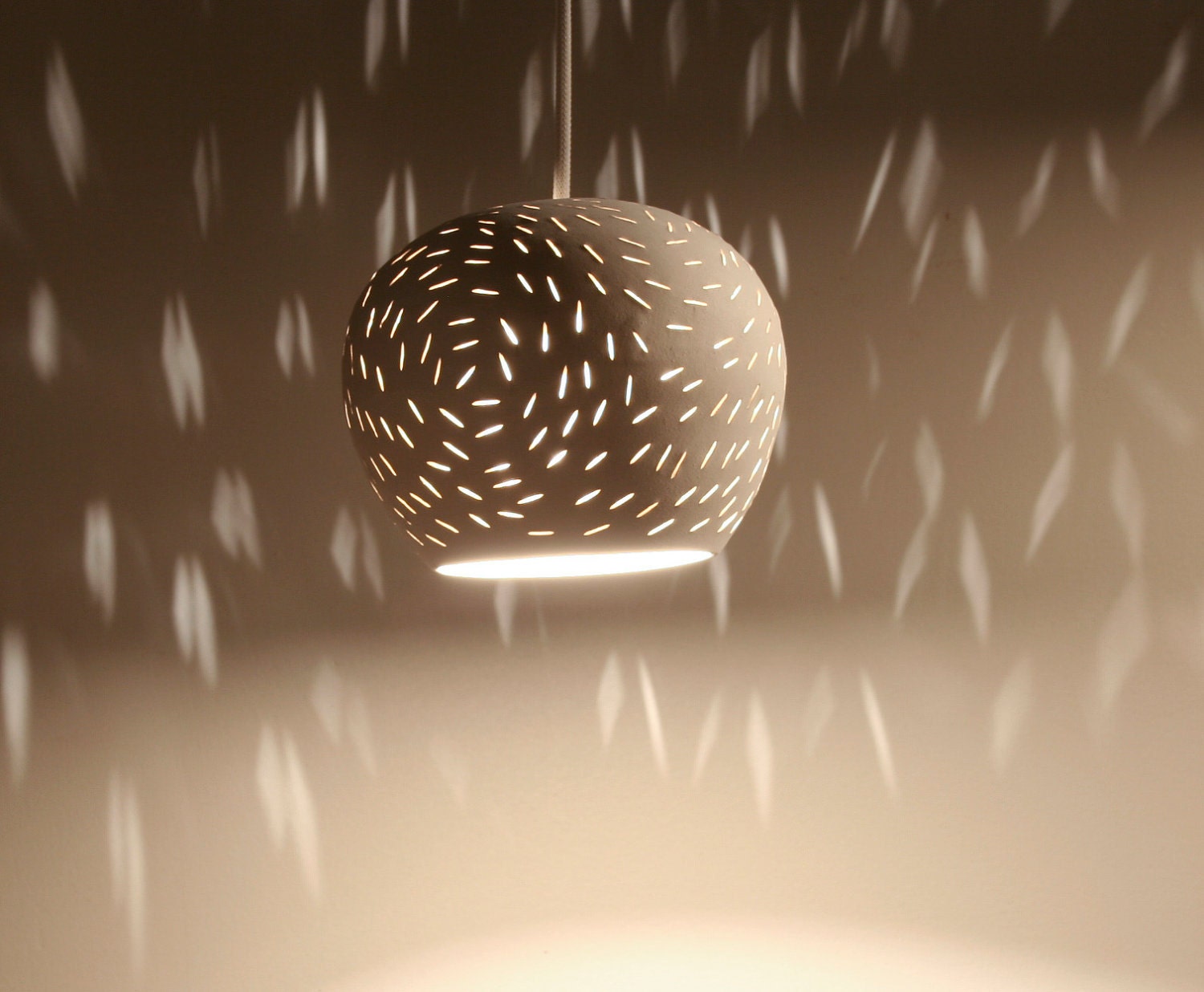 Claylight Pendant Light, 5" Line Pattern