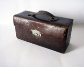 Men Grooming Set - Shaving kit in a Brown leather box case - Travel grooming set