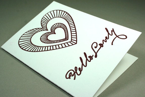 Letterpress Love Card With Heart