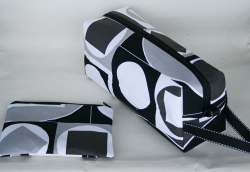Greyscale Geometrics Large Box bag