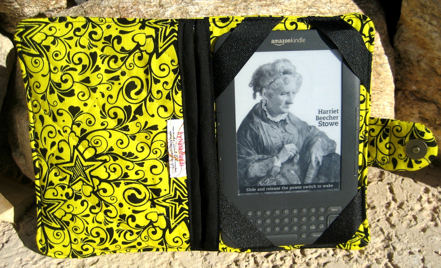 Kindle 3 eReader or Kindle Fire Cover Bumble Bee Yellow