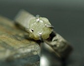 Prong-Set Cube Diamond  Ring in 18k Gold- Custom Made