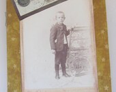 Primitive Covered Book, Home Decor, Mustard, Altered Art, Fabric Covered Book, cssteam, ofg team
