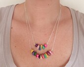 Layered Multi Color Painted Necklace