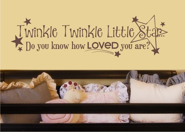 Twinkle Twinkle Little Star Nursery Wall Decal - Children's Baby Vinyl Wall Decal Sticker